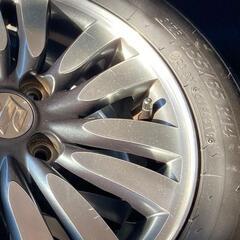 🌞155/65R14⭐2019年後期！スペーシア、ワゴンR、MRワゴン、アルトラパン等に！バリ山！美品！NEXTRY！BRIDGESTONE製スズキ純正アルミホイール付サマータイヤ入荷しました🌞