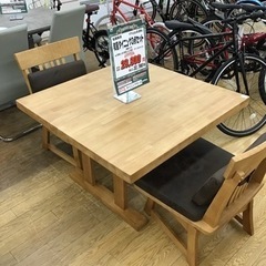 KK-50【ご来店頂ける方限定】松田家具 和風ダイニング3点セット