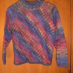 ウール混デザインセーター