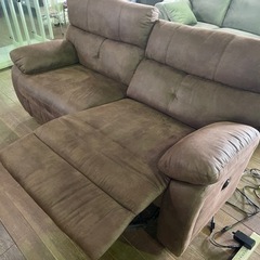 2人掛け電動ソファー！新品ファブリックレザー！10万円オーバー品