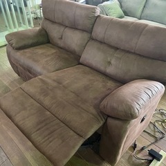2人掛け電動ソファー！新品ファブリックレザー！10万円オーバー品