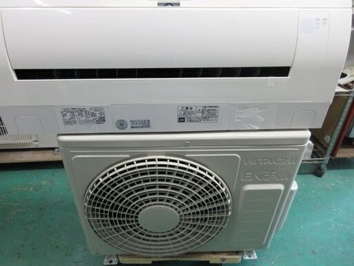 K03009　　日立　中古エアコン　主に6畳用　冷2.2kw ／ 暖2.5kw