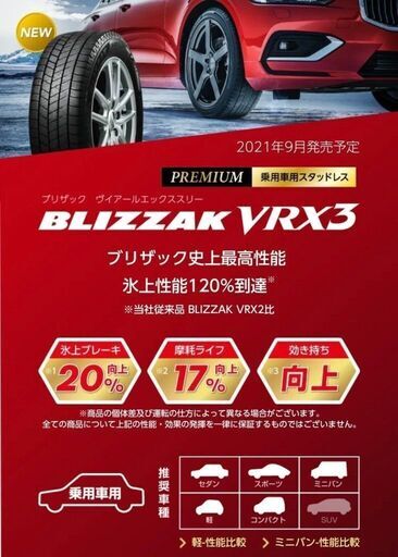 新品 札幌発 店頭引取OK! 店頭タイヤ交換可能! BS BLIZZAK VRX3 145/80R13 13インチ スタッドレス 4本　(VRX003)クレジットカード QRコード決済可能