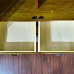 山口)下松市より　カリモク家具 コロニアル ウォールナット色 食器棚 ダイニングボード 幅89×奥行44.5×高さ191.5cm BIZHL16H