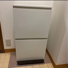 【ネット決済】アスベル ゴミ箱 分別ダストボックスペダル2段　ホワイト
