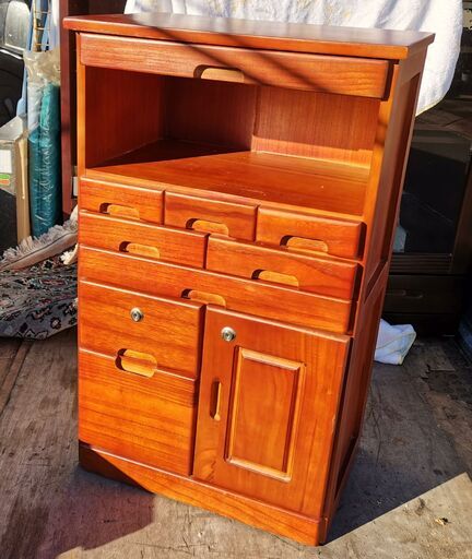 中古★小型サイドチェスト 鍵付き W48×D32×H78cm