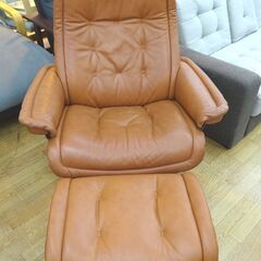 EKORNES ストレスレスチェア ロイヤル オットマン付き ブラウン 本革 レザー エコーネス リクライニングチェア 北欧 西岡店