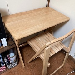 【終了】木製机＆椅子