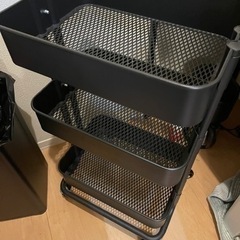 IKEA 3段ワゴン　黒
