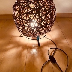 テーブルランプ　藤ランプ　ラタン