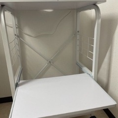 【ネット決済】キッチンワゴン　白　H90×W65×D45