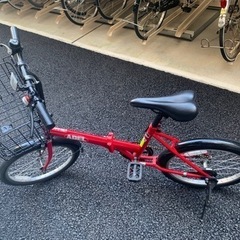 【ネット決済】20型　折り畳み自転車　赤