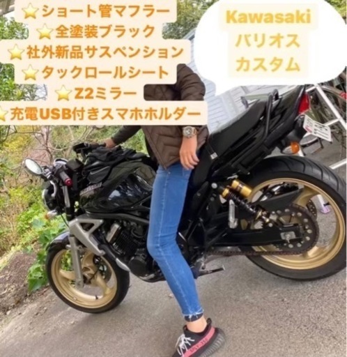 【直接取引希望】今だけ値引き中　カスタム　KAWASAKI バリオス250 2型　ショート管