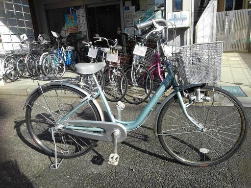 中古自転車１７５２　前後タイヤ新品！　ブリヂストン　CU63P　２６インチ　３段ギヤ　LEDダイナモライト　アルミフレーム　ハンドルロック　ステンレス部品多用