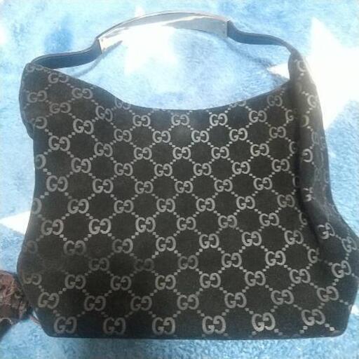 GUCCI★ハンドバック★スウェード生地★GG柄