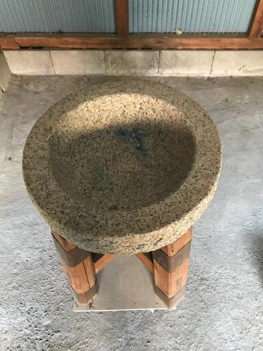 餅つき 石臼 杵  臼台
