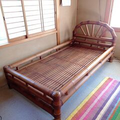 無料★美品！竹製ベッド/シングル　和室にも合います♪