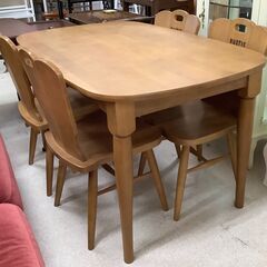 【名古屋近郊配送無料】ダイニング５点セット カリモク ルスティックシリーズ カリモク家具 カリモク ダイニングセット5点 食堂椅子×4 食堂