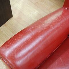 横浜ダニエル 3人掛けソファ クーガー 本革 レッド系 3Pソファ チェスターフィールド Daniel Cougar 札幌市 清田区 平岡