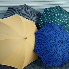 ●女物？かさ傘 ４本セット(柄/素材/長さ等 色々)●