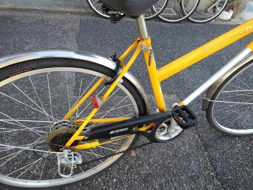 中古自転車1753 前後タイヤ新品！ 27インチ 6段ギヤ ダイナモライト