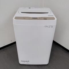 【ネット決済・配送可】SHARP 全自動洗濯機　ES-GE6E-...