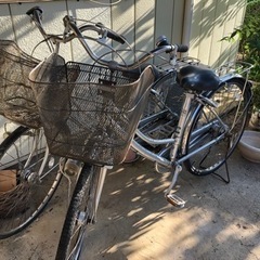 自転車　通学車　ギア付き二台。タイヤはNGです。