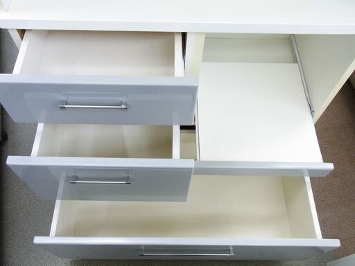 レンジボード 幅88.5㎝ 高さ180㎝ ホワイト×グレー 食器棚 カップ レンジボード 幅88.5㎝ 高さ180㎝ ホワイト×グレー 食器棚 カップ