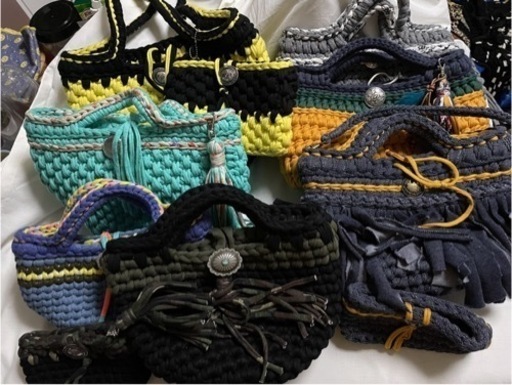 Tシャツヤーン バッグ 57点 まとめ売り ハンドメイド 単品大小関係なく