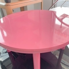 丸テーブル　コタツ　美品　ピンク色　熊本リサイクルショップen