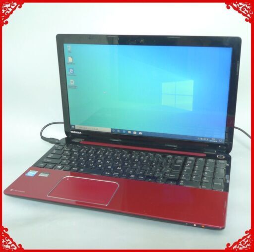 レッド 赤 ノートパソコン 中古良品 15.6型 東芝 T553/37JR Celeron 4GB 750G Blu-ray 無線 WiFi Bluetooth カメラ Windows10 Office