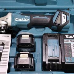 【苫小牧バナナ】良品 マキタ GA412DRGX 充電式 ディスクグラインダ 100mm 18 バッテリーBL1860B×2個 付属あり♪