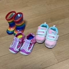 【ネット決済】女の子13cm 長靴　サンダル　スニーカー