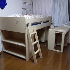 商談中】カリモク家具 ロフトベッド 二段ベッド システムベッド 収納 