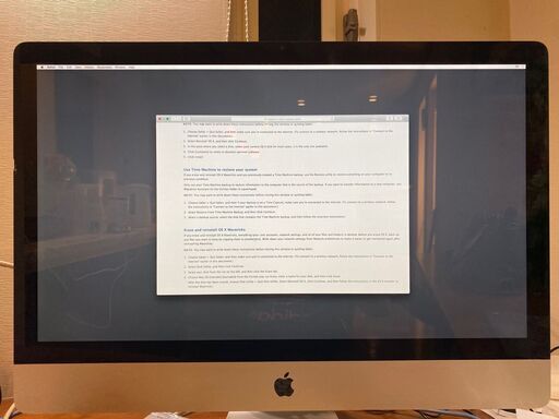 訳アリApple iMac 27インチLate 2009 直取り歓迎