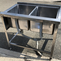 ⭐︎中古品　2槽シンク　900×650×800mm 厨房機器⭐︎