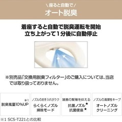 【中古美品】東芝 ウォシュレット 温水洗浄便座 ≪SCS-T160≫