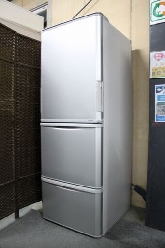 シャープ 3ドア SJ-W352E-S 冷凍冷蔵庫 350L どっちもドア 2019年製 SHARP 冷蔵庫 中古家電 店頭引取歓迎 R4554)