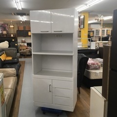 S354　スリムキッチンボード　 キッチンボード、食器棚、幅80cm