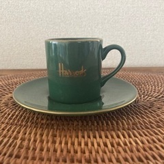 【Harrods】ハロッズロゴ入りエスプレッソカップ＆ソーサー