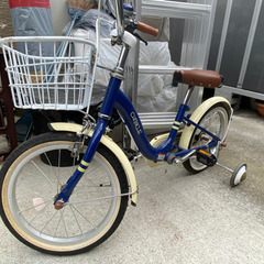 【ネット決済】16インチ子供用自転車　ブルー　補助輪付き