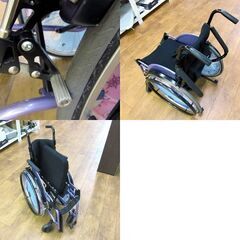 NISSIN SPORTS 自走式車椅子 車イス 介護 折り畳み パープル アナ雪