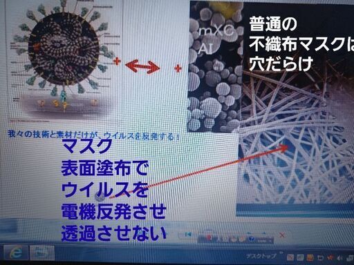 コロナウイルス感染防御用マスクコーティング剤