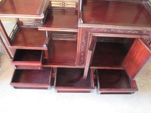 黒檀 飾棚 天然無垢材