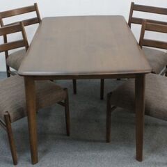 ダイニングテーブル5点セット(NコレクションT-01 135MBR/C-34 MBR DR-DMO) ニトリ  家具 中古 店頭引取歓迎 R4586)