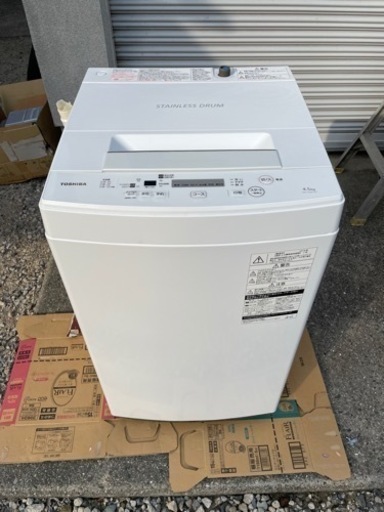 東芝全自動洗濯機　AW-45M7（W)　2019年　４.５Kg 　美品