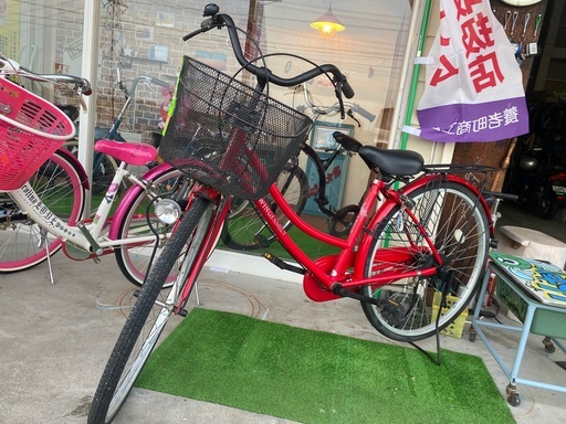 中古自転車　26インチ　赤