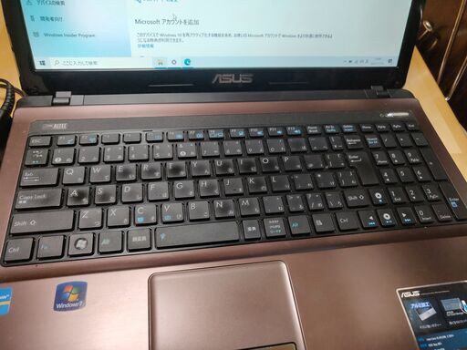 core i5メモリ8GB/SSD 120GB 15.6インチ win10 home 64bit ASUS K53E