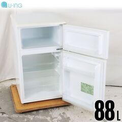 中古 冷蔵庫 2ドア 88L 直冷式 U-ing UR-D90F...