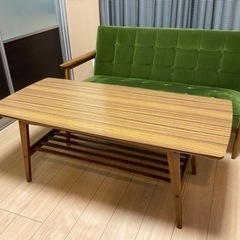 【ネット決済】カリモク60 リビングテーブル大・2人掛けソファー...